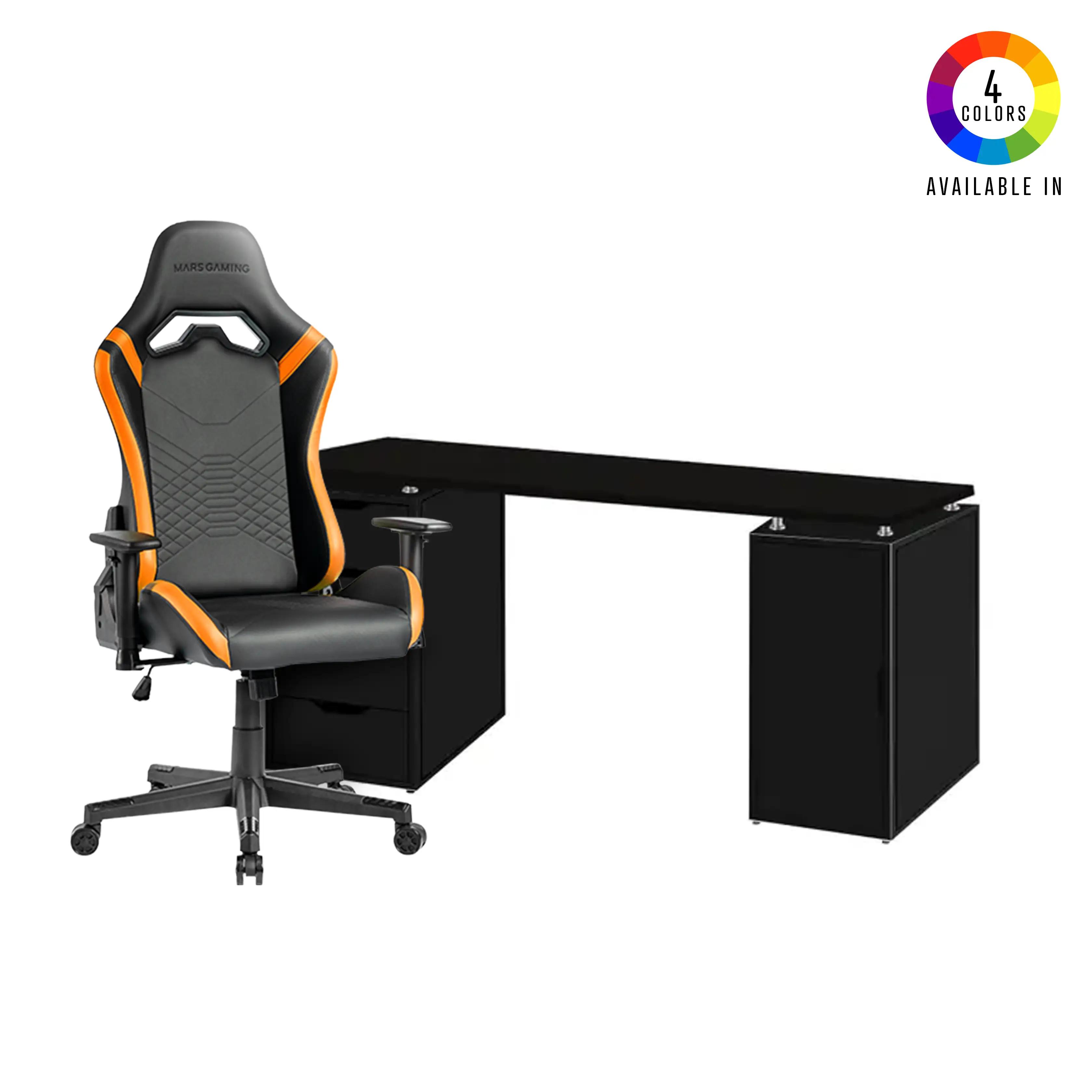 Pack Bureau Pc V1 [150x70] X Chaise GAMING MARS GAMING PRO ORANGE