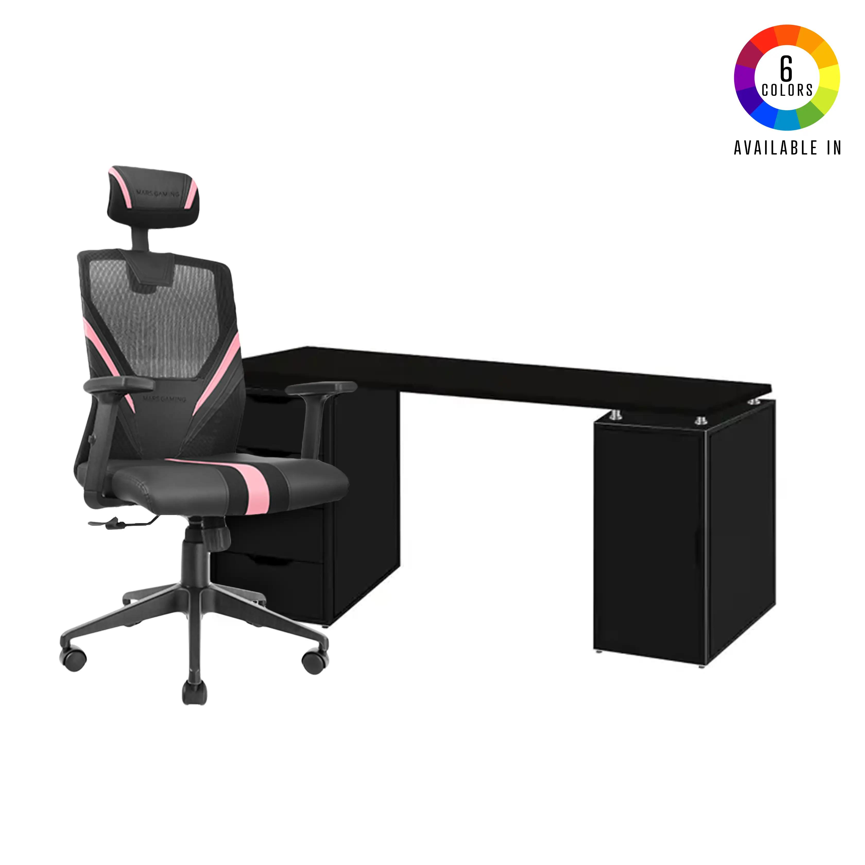 Pack Bureau Pc V2 [180x70] X CHAISE MARS GAMING MGC-ERGO PINK