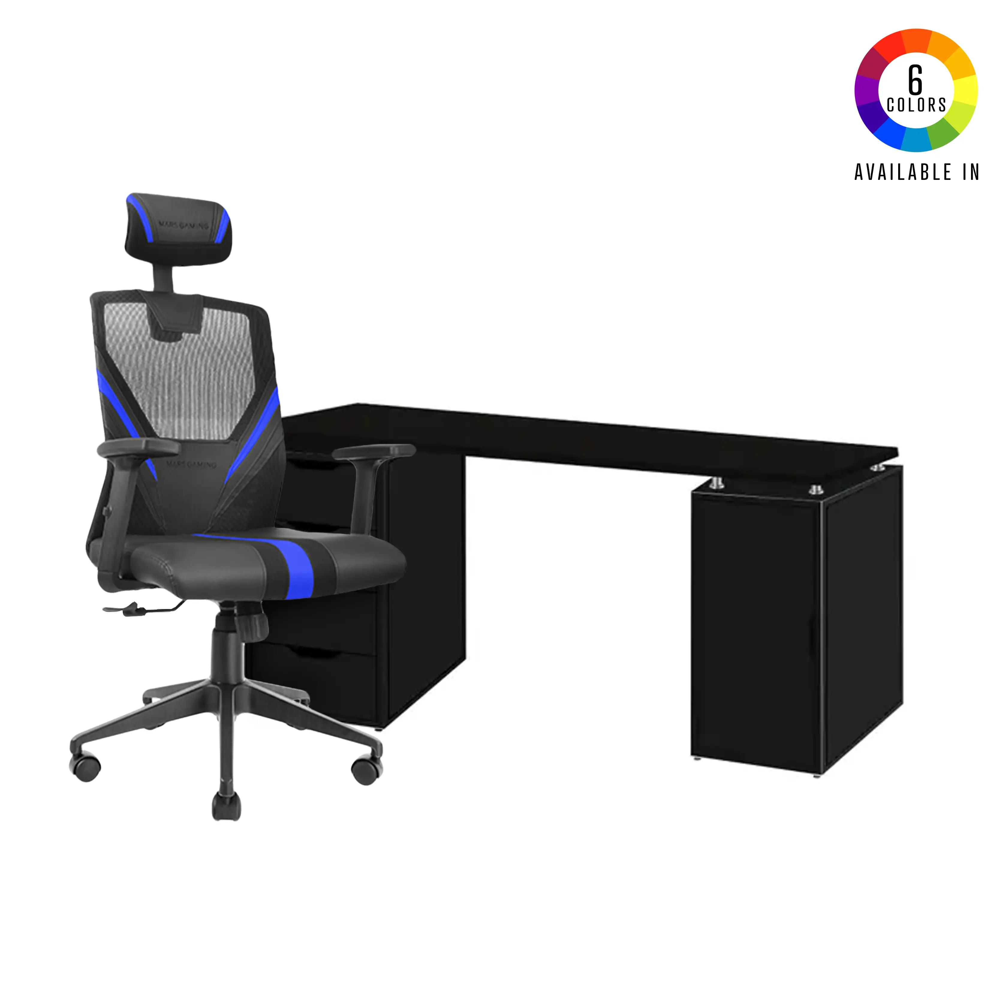 Pack Bureau Pc V2 [180x70] X CHAISE MARS GAMING MGC-ERGO Blue