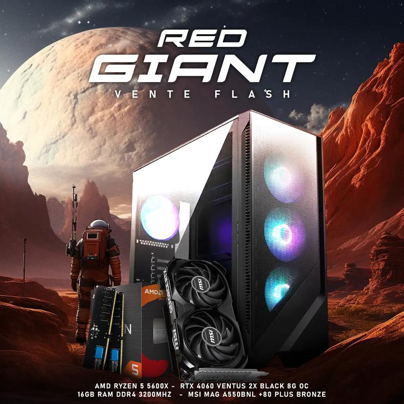 RED GIANT | AMD Ryzen 5 5600X | RTX 4060 | 16GB | 512 NVMe