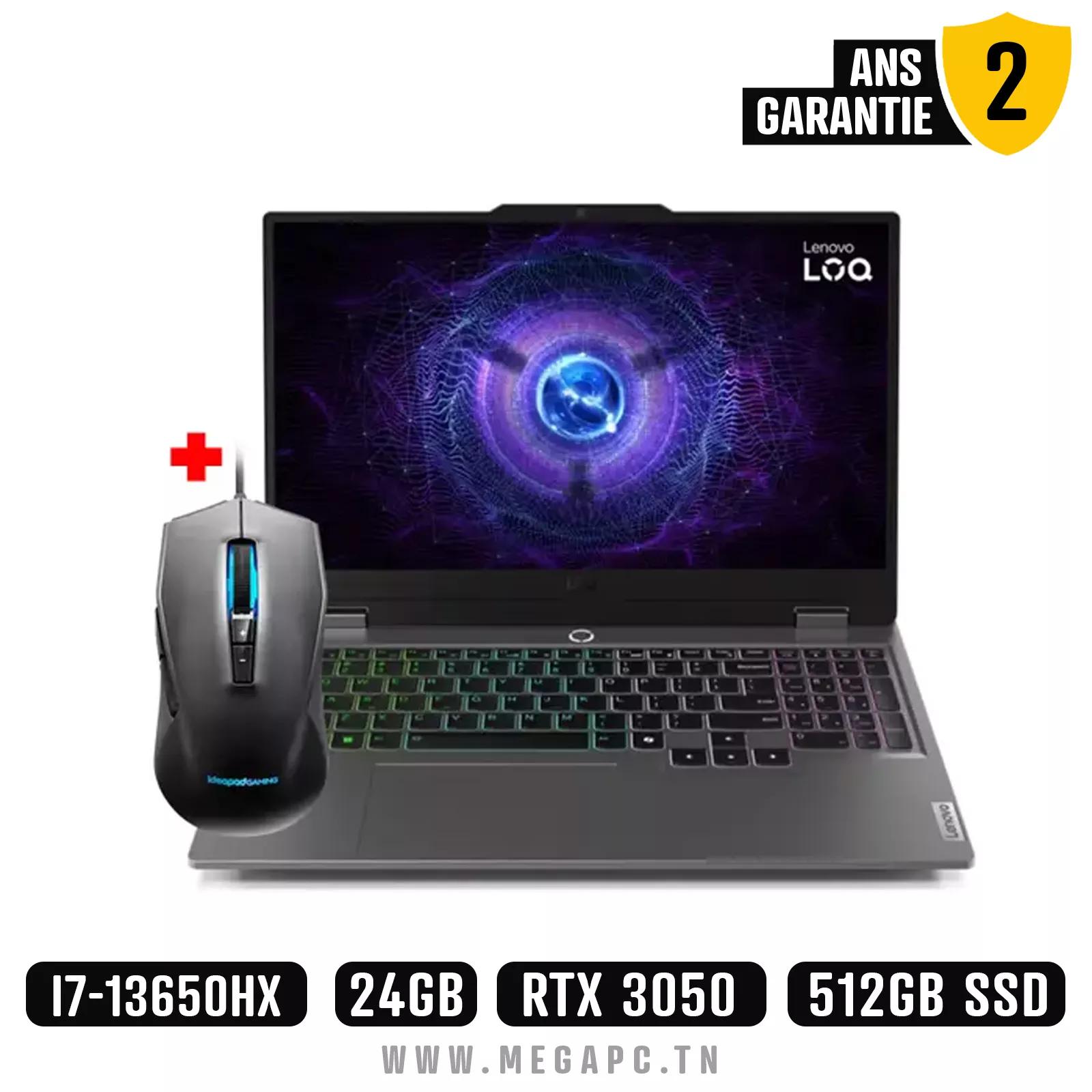 LENOVO LOQ 15IAX9 | i7-13650HX | RTX 3050 | 24GB RAM | 512GB NVMe