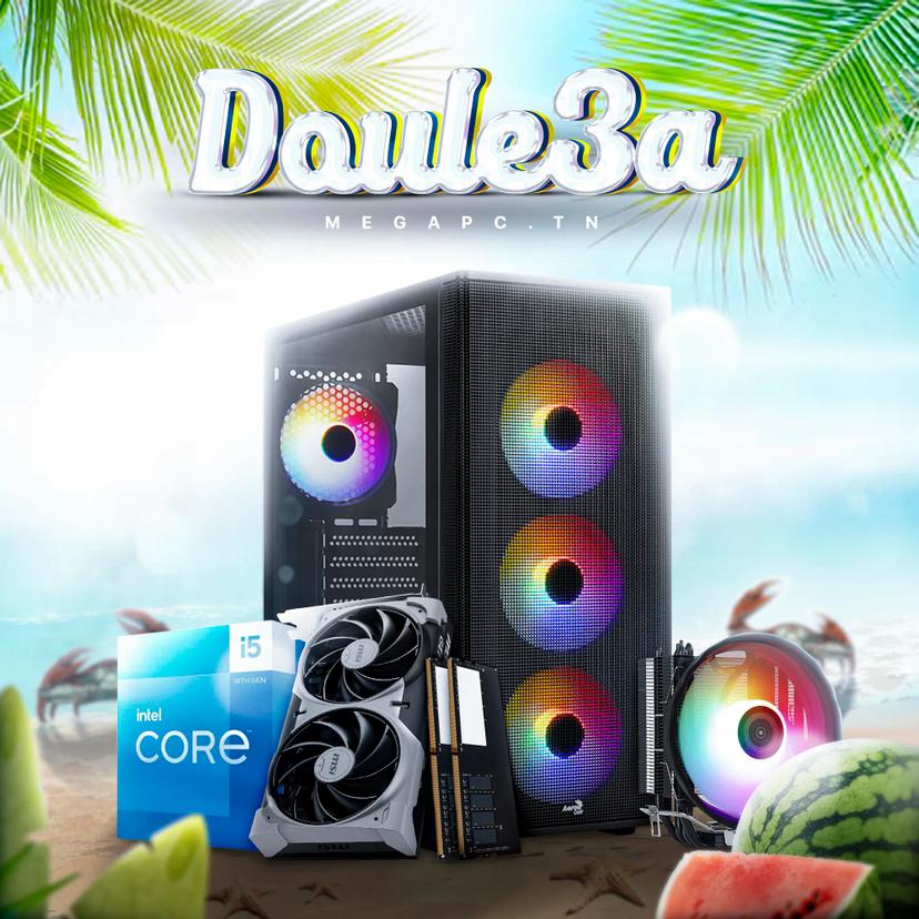 Doule3a 1 | Intel Core i5-14400F | RTX 5060 Ti 16GB | 16GB Ram | 512GB NVMe