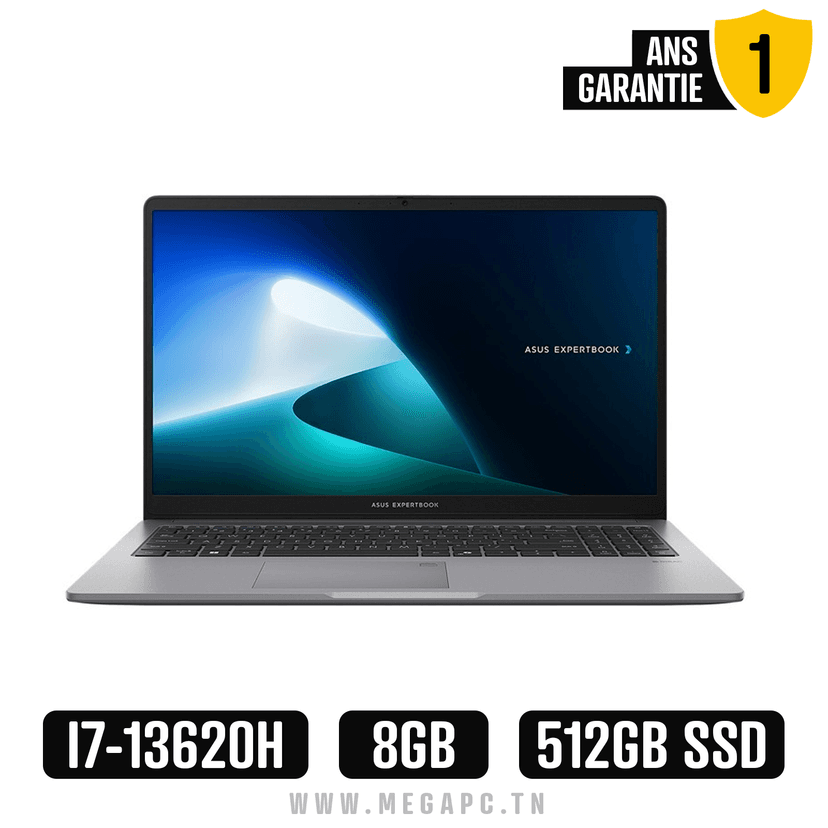 ASUS ExpertBook P1503 15.6'' FHD | Intel Core i7-13620H | 8GB DDR5 | 512 Go SSD