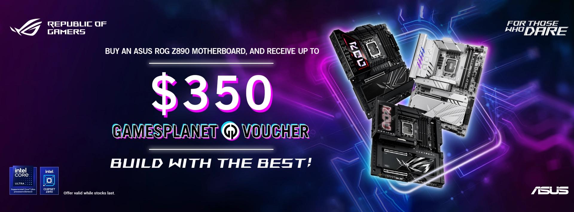 ASUS ROG Z850 Motherboard Offer – Get up to $350 Steam Code